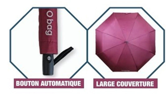 Parapluie stylé et pratique, compact, pliable et automatique, large couverture