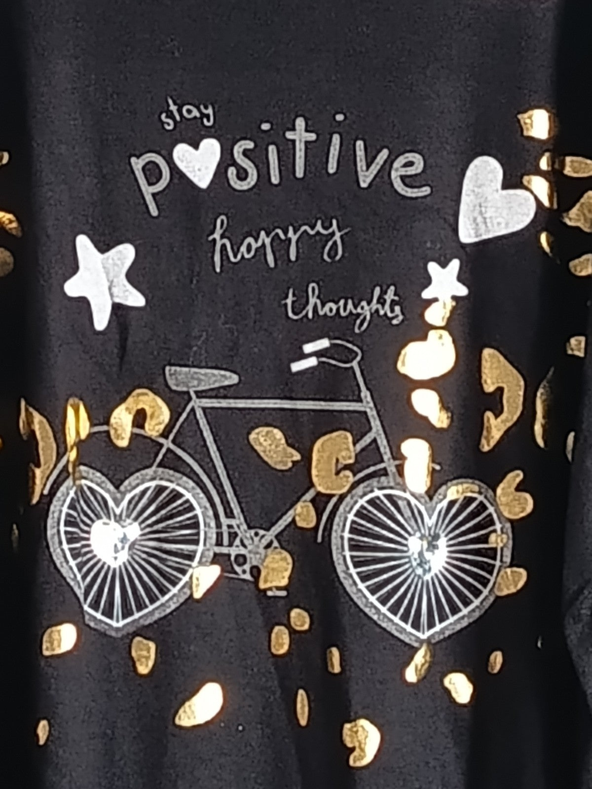 Pull fin noir, en coton et laine, avec imprimés vélo + coeur, taille 54/56